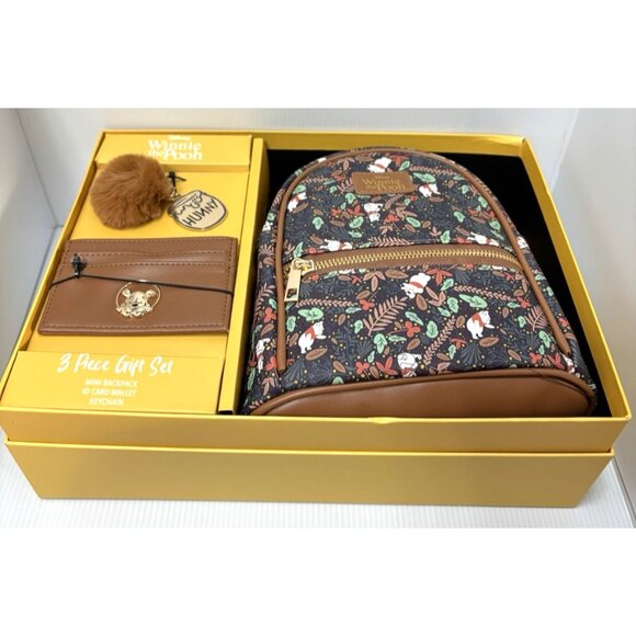 Disney Trip Winnie The Pooh 3pc Gift Set Cute Mini Backpack ID Card And Keychain - Picture 6 of 14